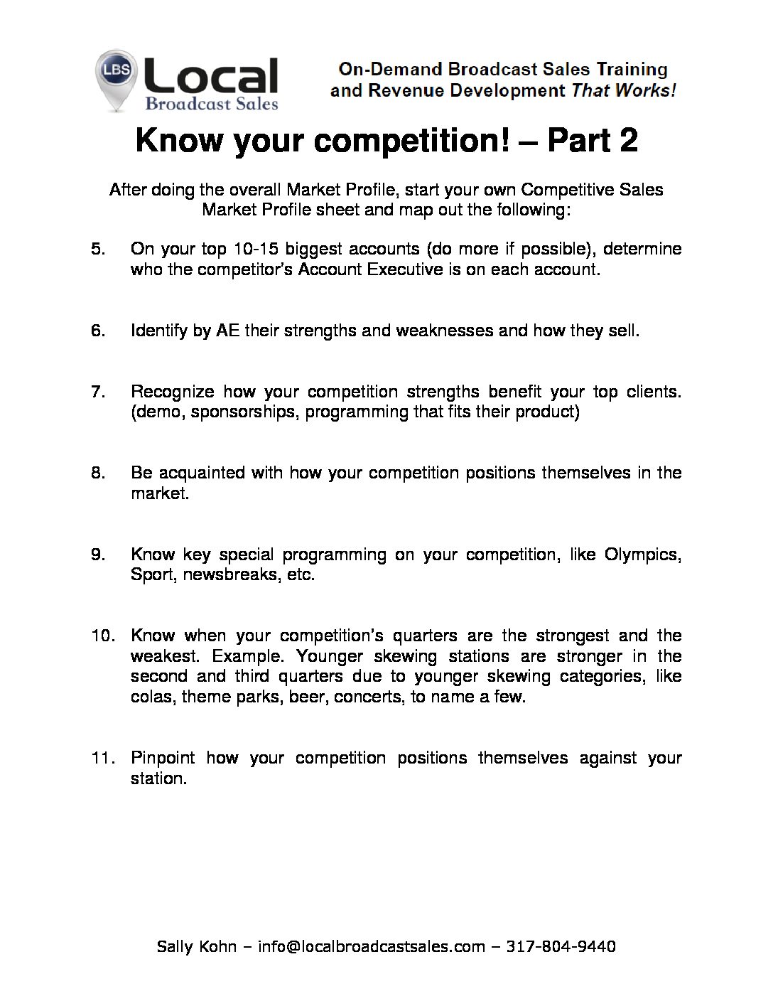 Know your competition 2