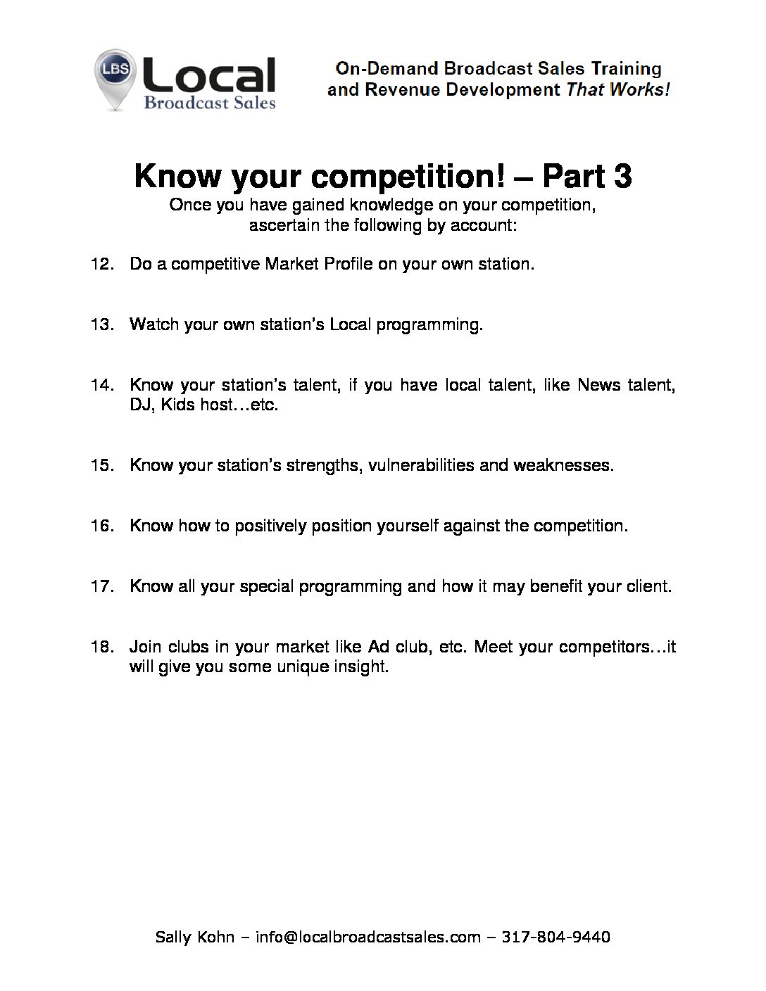 Know your competition 3