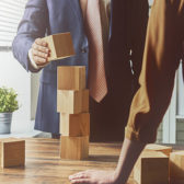 two business persons plan a project
