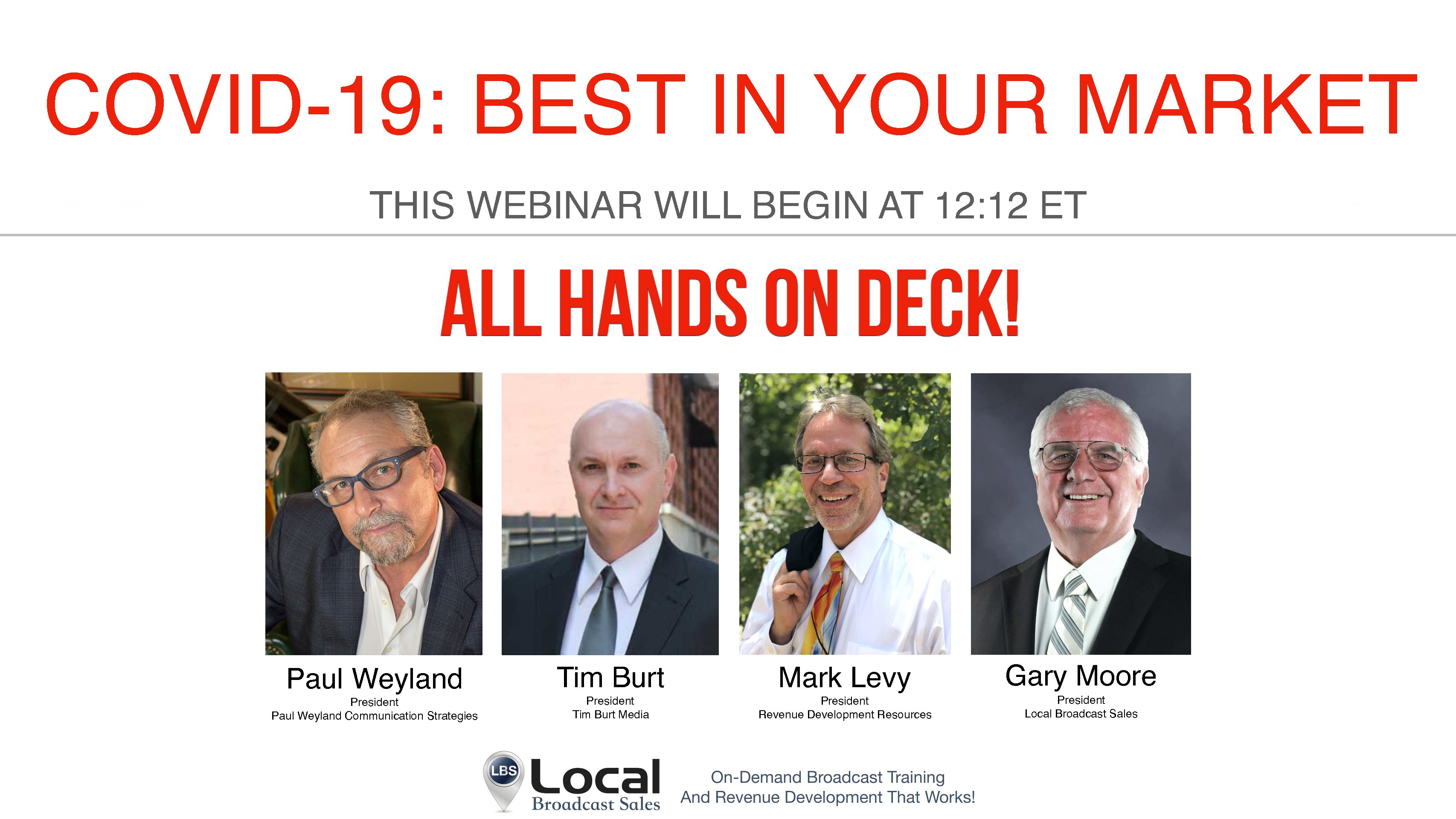 COVID-19 Be the Best in Your Market – Part 1 Slides