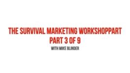 The Survival Marketing Workshop – Part 3 – Niche Markets