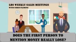Does the First Person to Mention Money Lose?