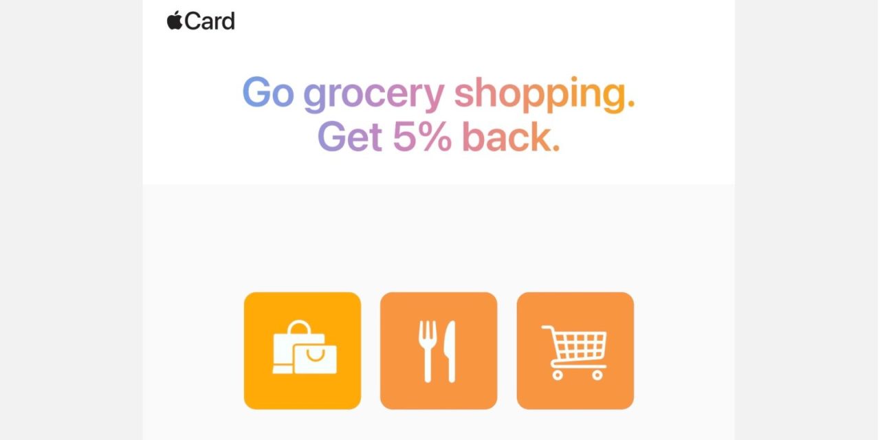 Apple Card promo offers 5% Daily Cash back on grocery store purchases