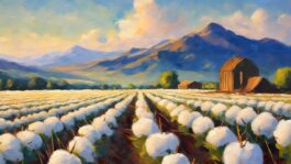 Firefly_impressionist_painting_of_an_empty_cotton_field_at_daybreak_with_mountains_in_the_distance_6.jpeg