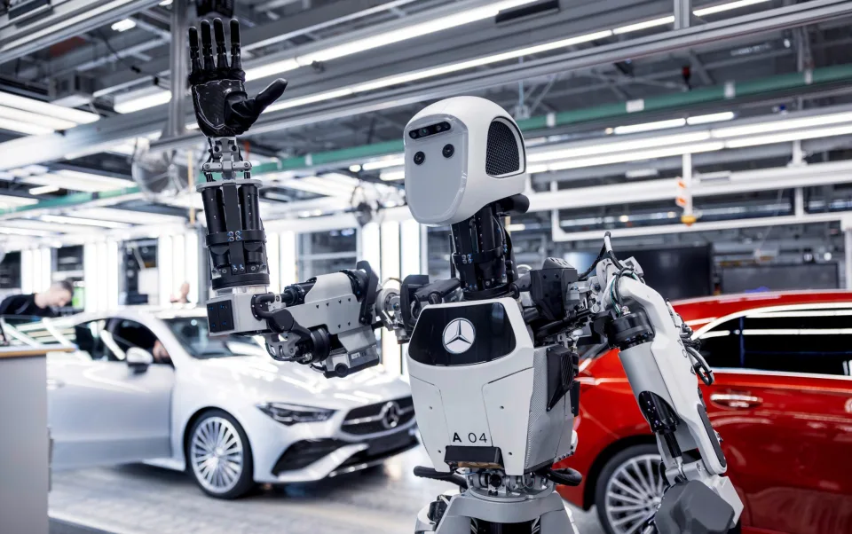 Mercedes rolls out humanlike robots for ‘dull and repetitive’ factory tasks