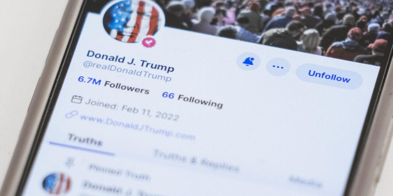 Trump’s social media company soars in its first day of trading on Nasdaq