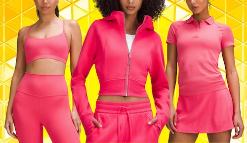 lululemon just dropped the Glaze Pink collection with all your favorite athletic styles in the hot new color