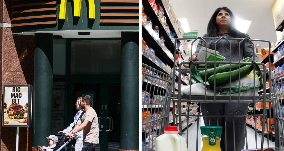 Walmart says more diners are buying its groceries as fast food gets pricey