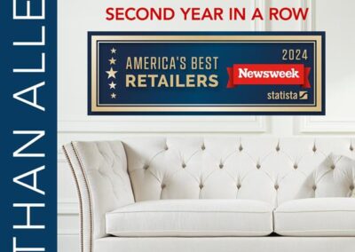 Ethan Allen Recognized as America’s Best Premium Furniture Retailer for the Second Consecutive Year