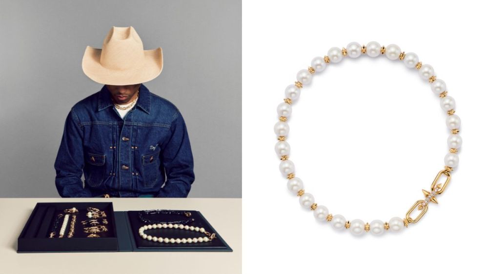 Pharrell’s Latest Tiffany & Co. Jewelry Is All About Pearls