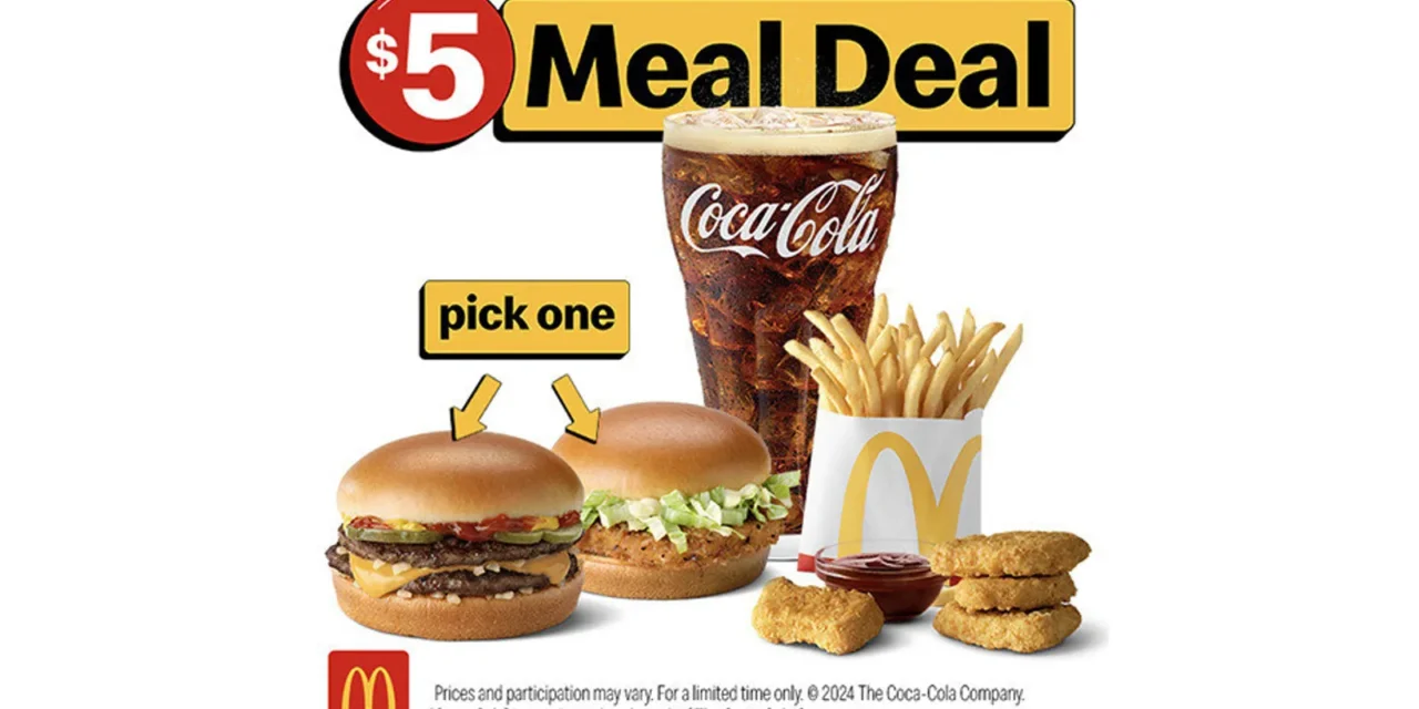 McDonald’s extends $5 meal deal in value push