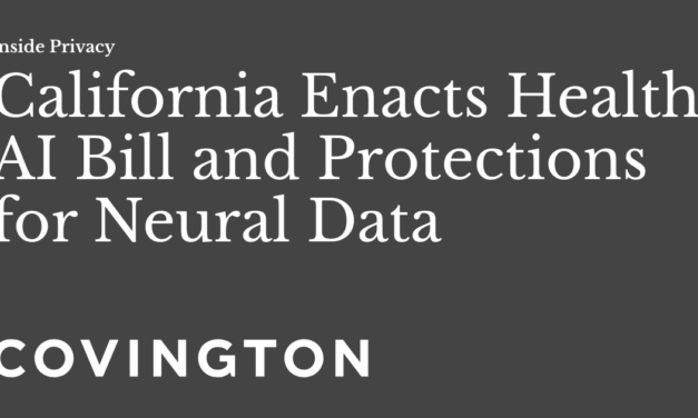California Enacts Health AI Bill and Protections for Neural Data