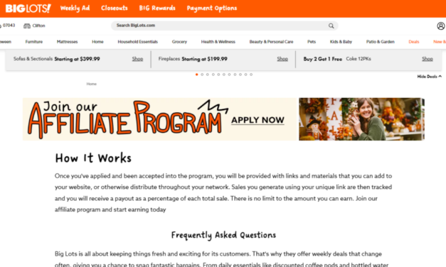 Big Lots Looks to Bolster Lagging Sales with New Affiliate Program