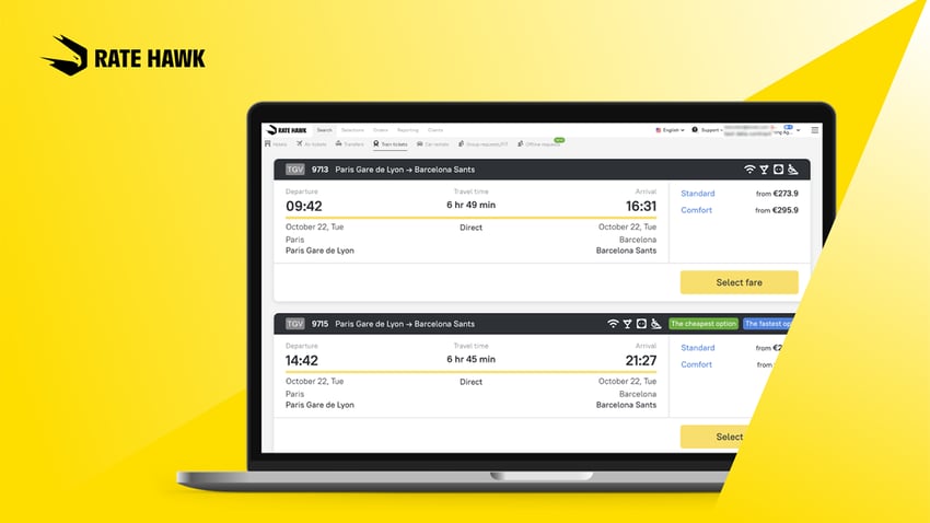 RateHawk Adds Rail Travel Booking Services for Travel Advisors