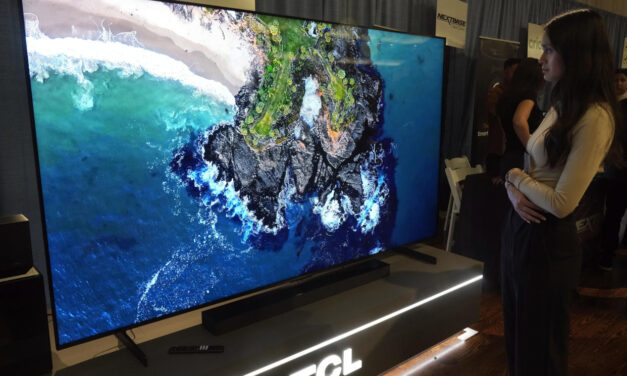 A TV as big as a bed? With the holidays approaching, stores stock more supersize sets