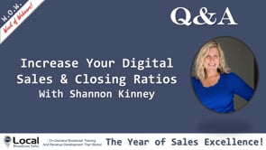 The Year of Sales Excellence: Increase Your Digital Sales & Closing Ratios – Part 8 – Q&A