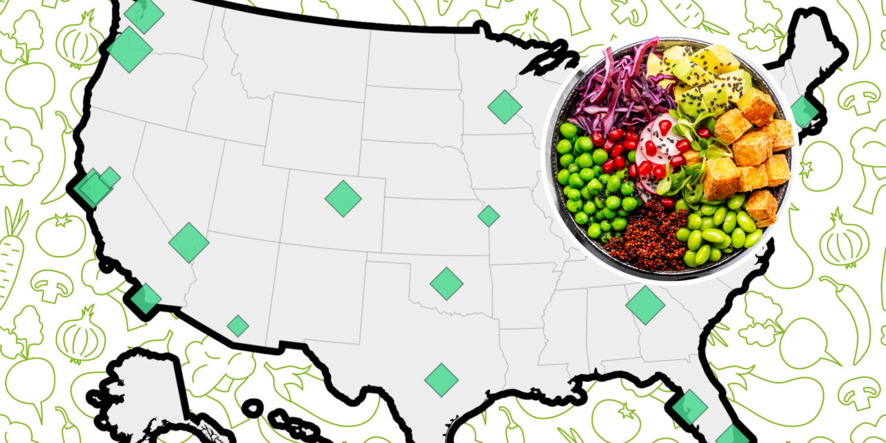 Map Reveals Top 20 Cities for Plant-Based Eating